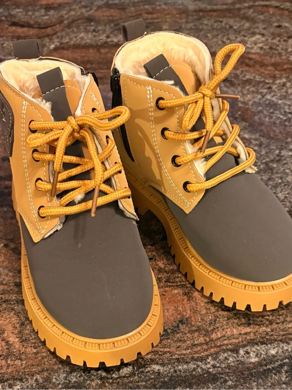 Toddler Boys Fall/ Winter Boots Size 12 Chunky Sole Fully Lined Boots Brand New!